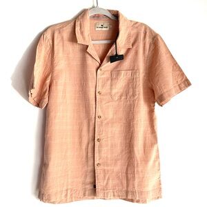The Normal Brand Pale Orange Men’s Short Sleeve Button Down Camp Shirt